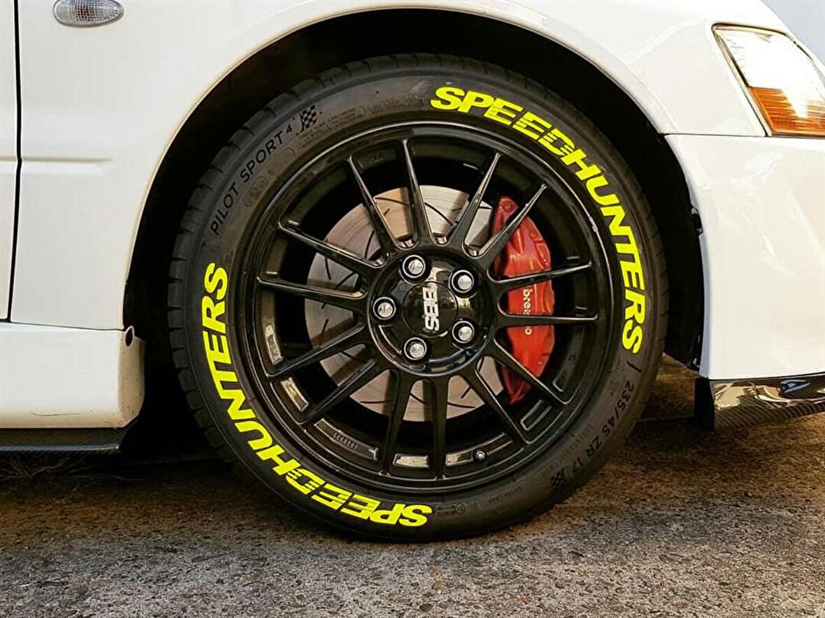 Speedhunters Sarı Kalıcı Lastik Yazısı Speedhunters Sticker 8 Kit