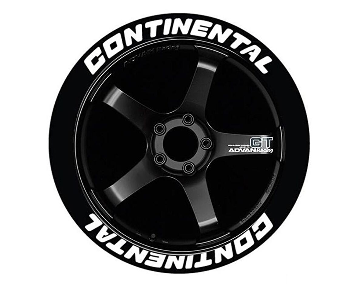 Continental Beyaz Kalıcı Lastik Yazısı Continental Sticker 4 Kit