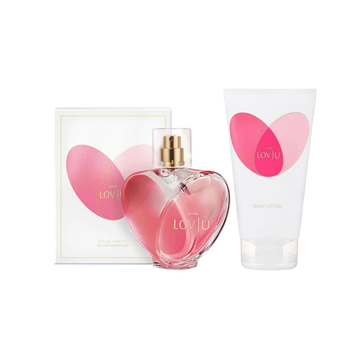 Avon Lov U 50 ml Kadın Parfümü ve Body Lotion Set