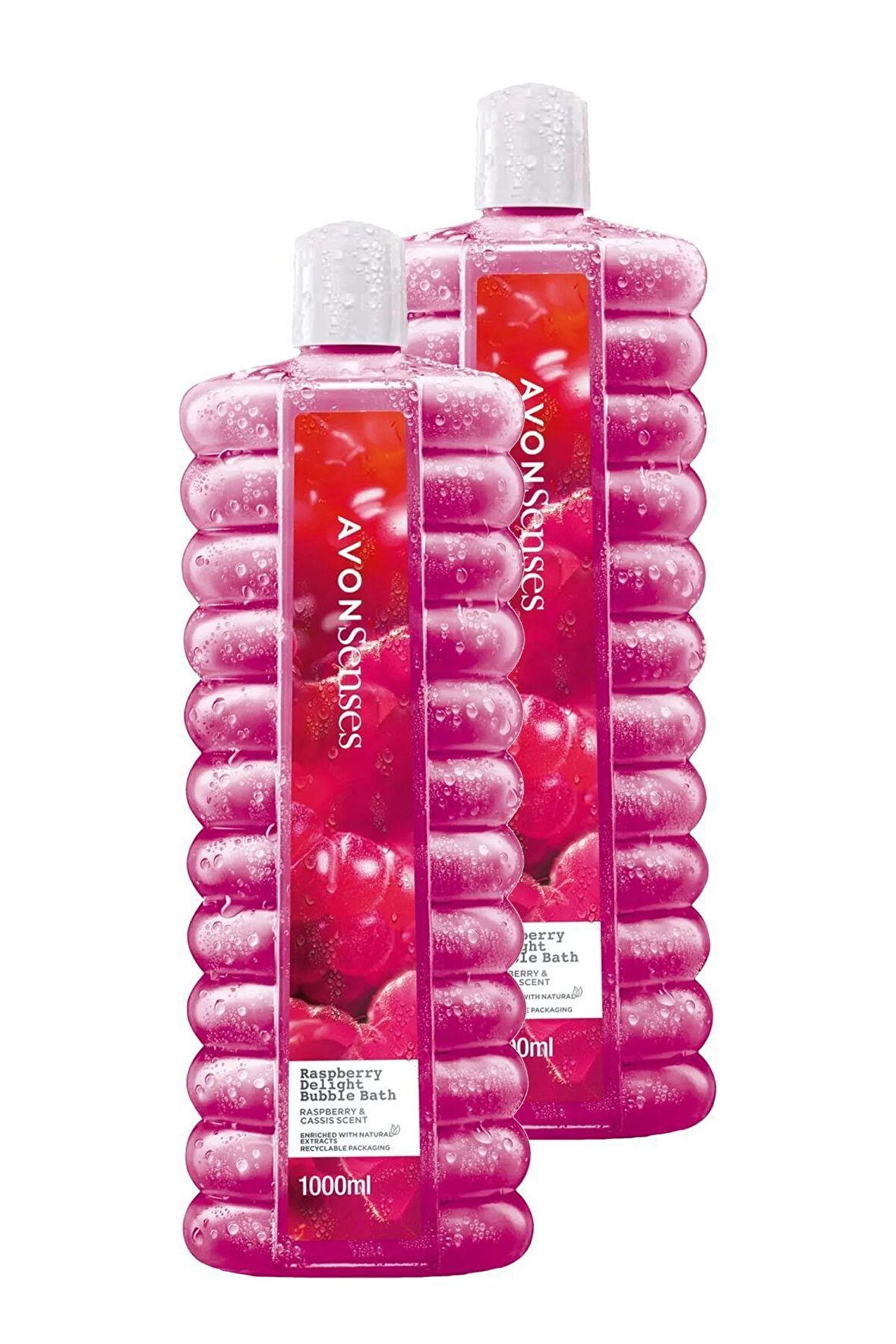 Avon Senses Raspberry Delight Ahududu ve Frenk Üzümü Kokulu Banyo Köpüğü 1000ml İkili Set