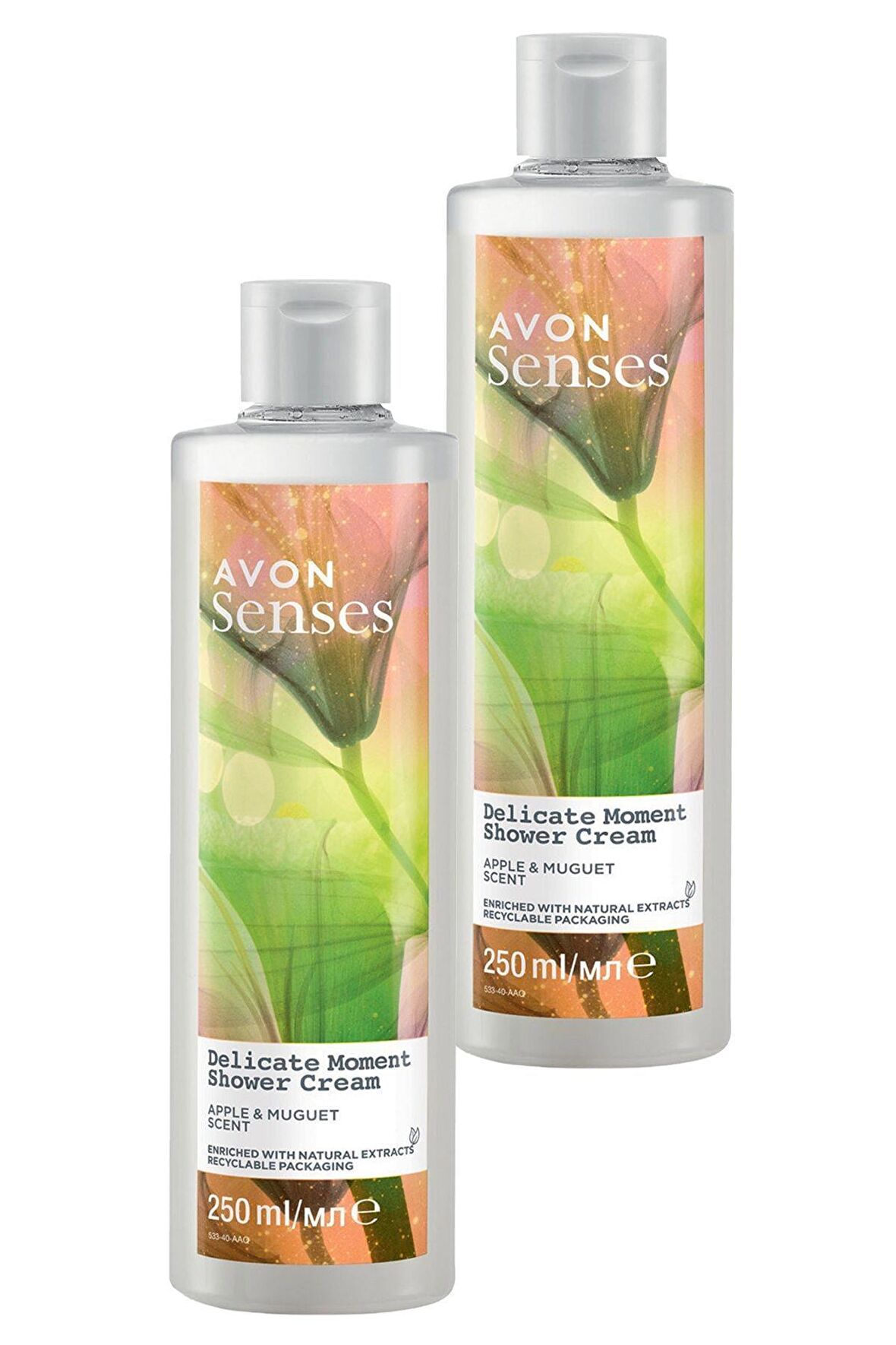 Avon Senses Delicate Moment Elma ve Müge Kokulu Krem Duş Jeli 250 ml 2'li Set