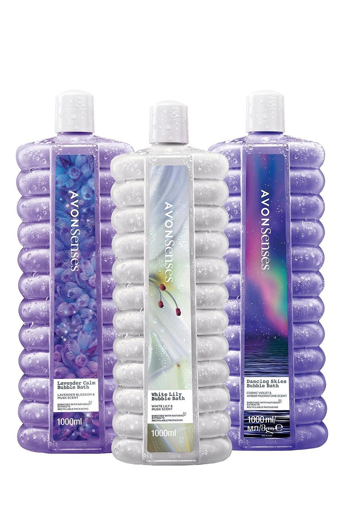 Avon Senses Zambak Lavanta Menekşe&Ahududu Kokulu Banyo Köpüğü 3'lü Set