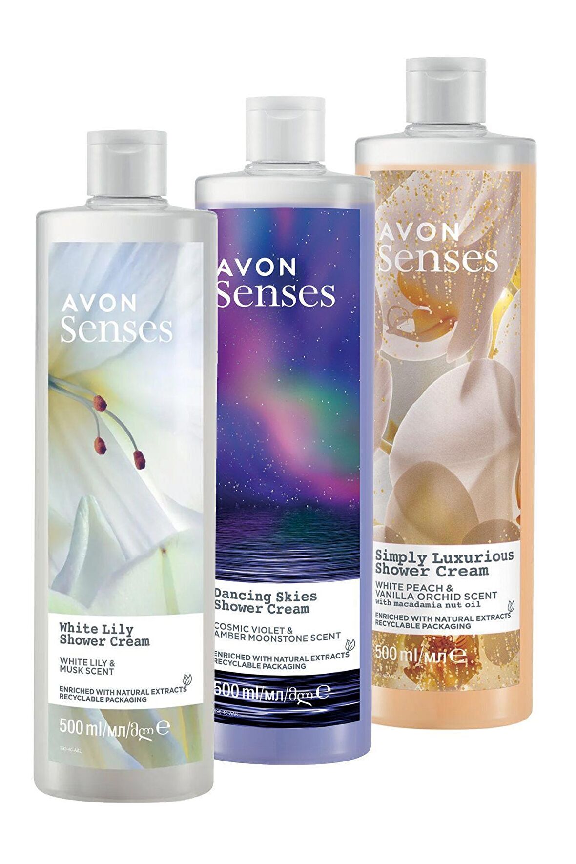 Avon Senses Simply Luxurious Dancing Skies ve White Lily Duş Jeli Seti