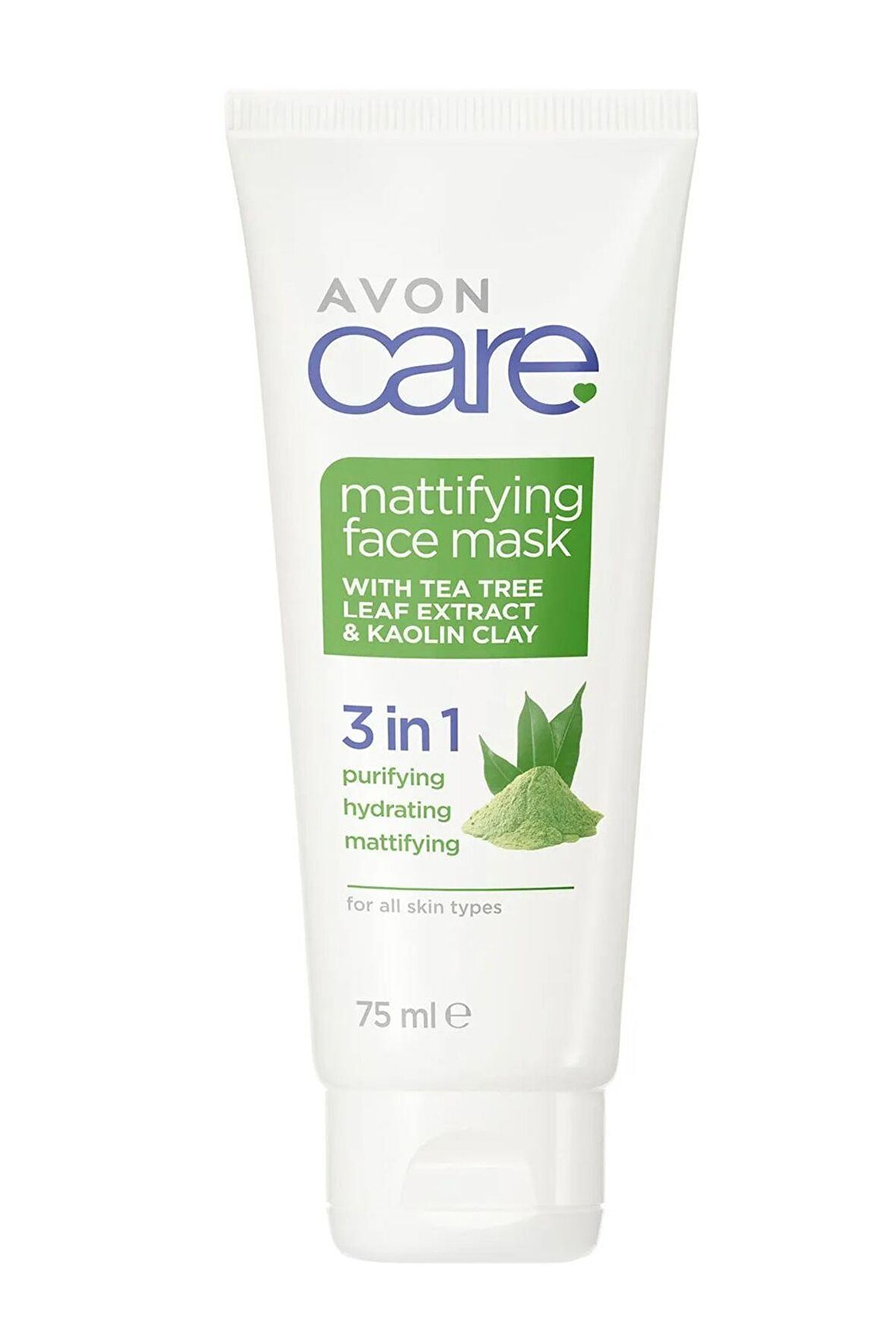 Avon Care Çay Ağacı Yaprakları Özleri ve Kaolin Kili İçeren Matlaştırıcı Yüz Maskesi 75ml