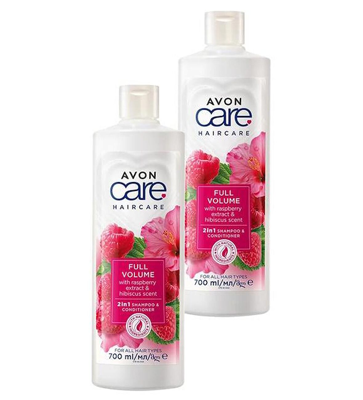 Avon Care Ahududu ve Hibiscus Kokulu Şampuan ve Saç Bakım Kremi 700ml 2'li Set