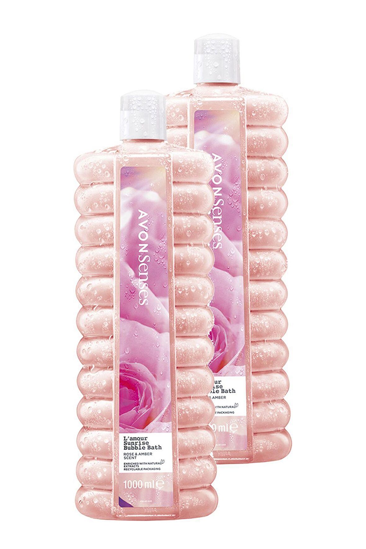 Avon L Amour Sunrise Gül ve Kehribar Kokulu Banyo Köpüğü 1000ml 2'li Set