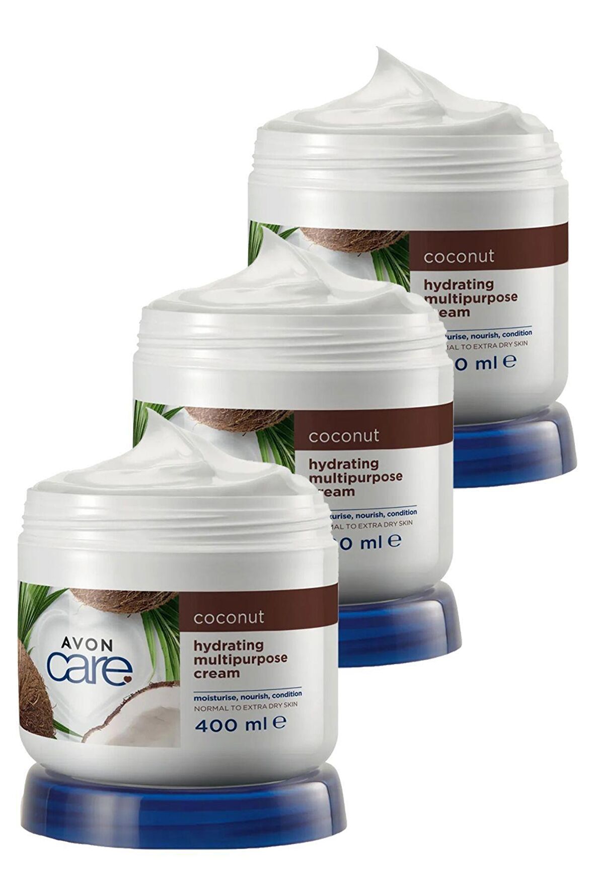 Avon Care Hindistan Cevizi Yağı İçeren Çok Amaçlı Krem 400 Ml. Üçlü Set