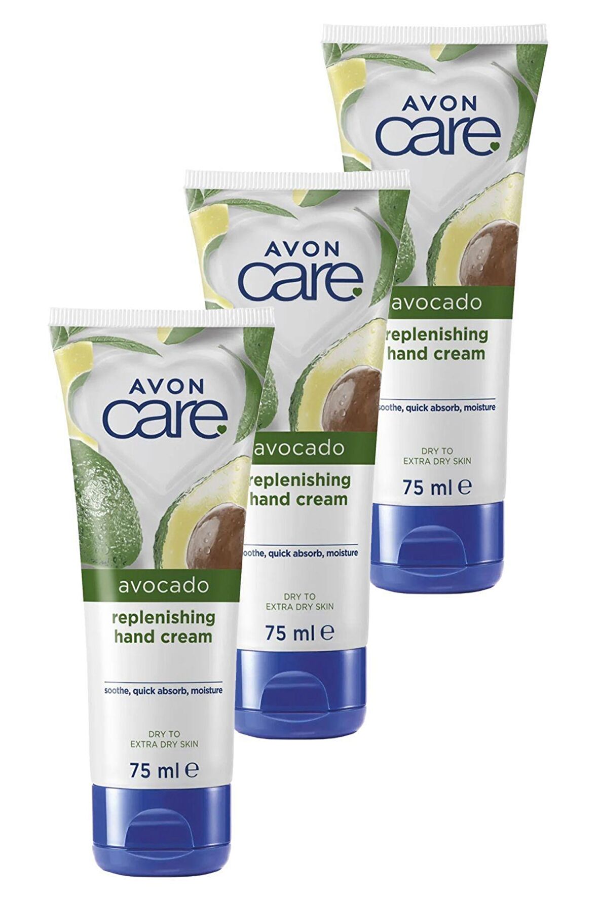 Avon Care Kuru Ciltler İçin Avokado Özlü El Krem 75 Ml. Üçlü Set
