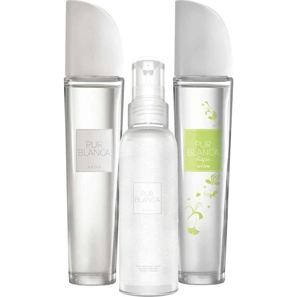 Avon Pur Blanca Pur Blanca Hope Kadın Parfüm 50 ml ve Vücut Spreyi 100 ml. Üçlü Set