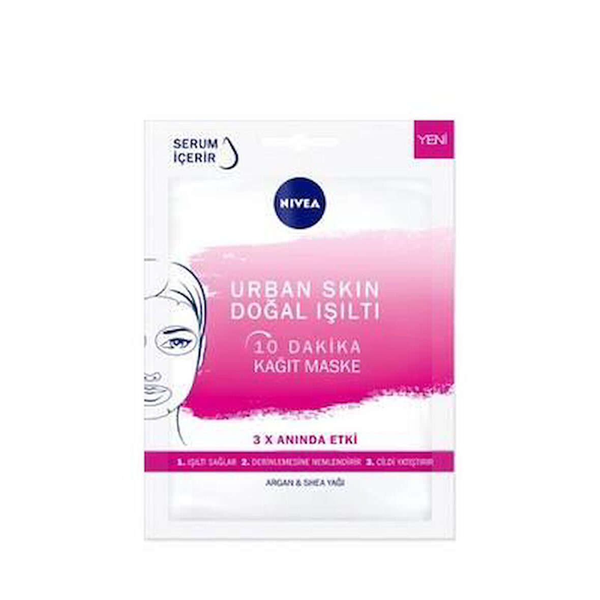 Nivea Urban Skin Doğal Işıltı 10 Dakika Kağıt Maske