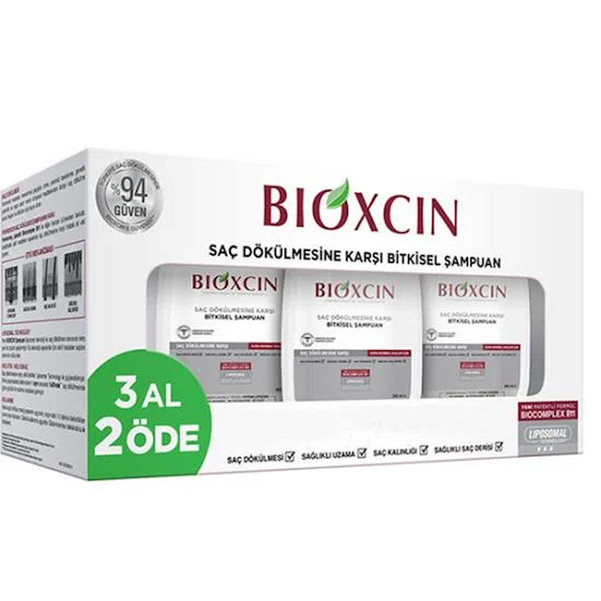 Bioxcin Genesis 3 Al 2 Öde Kuru ve Normal Saçlar Için Şampuan 3*300ml