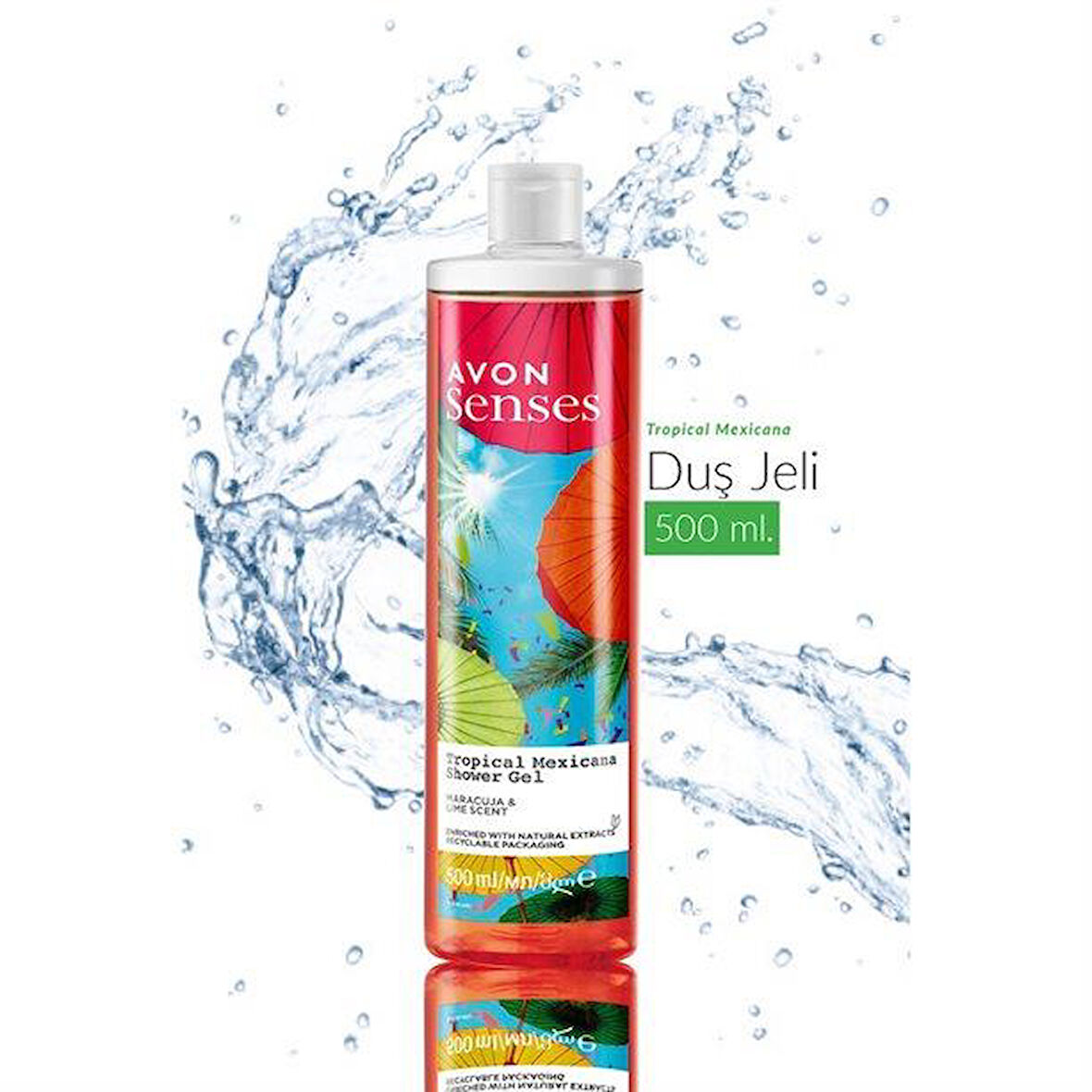 Avon Senses Tropical Mexicana Çarkıfelek ve Limon Kokulu Duş Jeli 500 ml