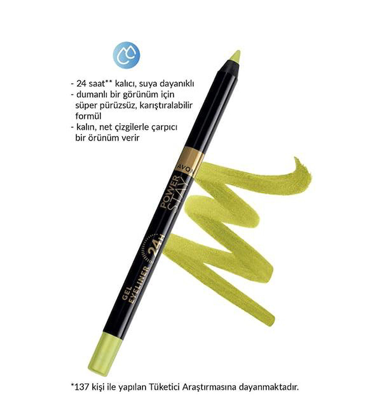 Avon Power Stay Jel Eyeliner. Lime