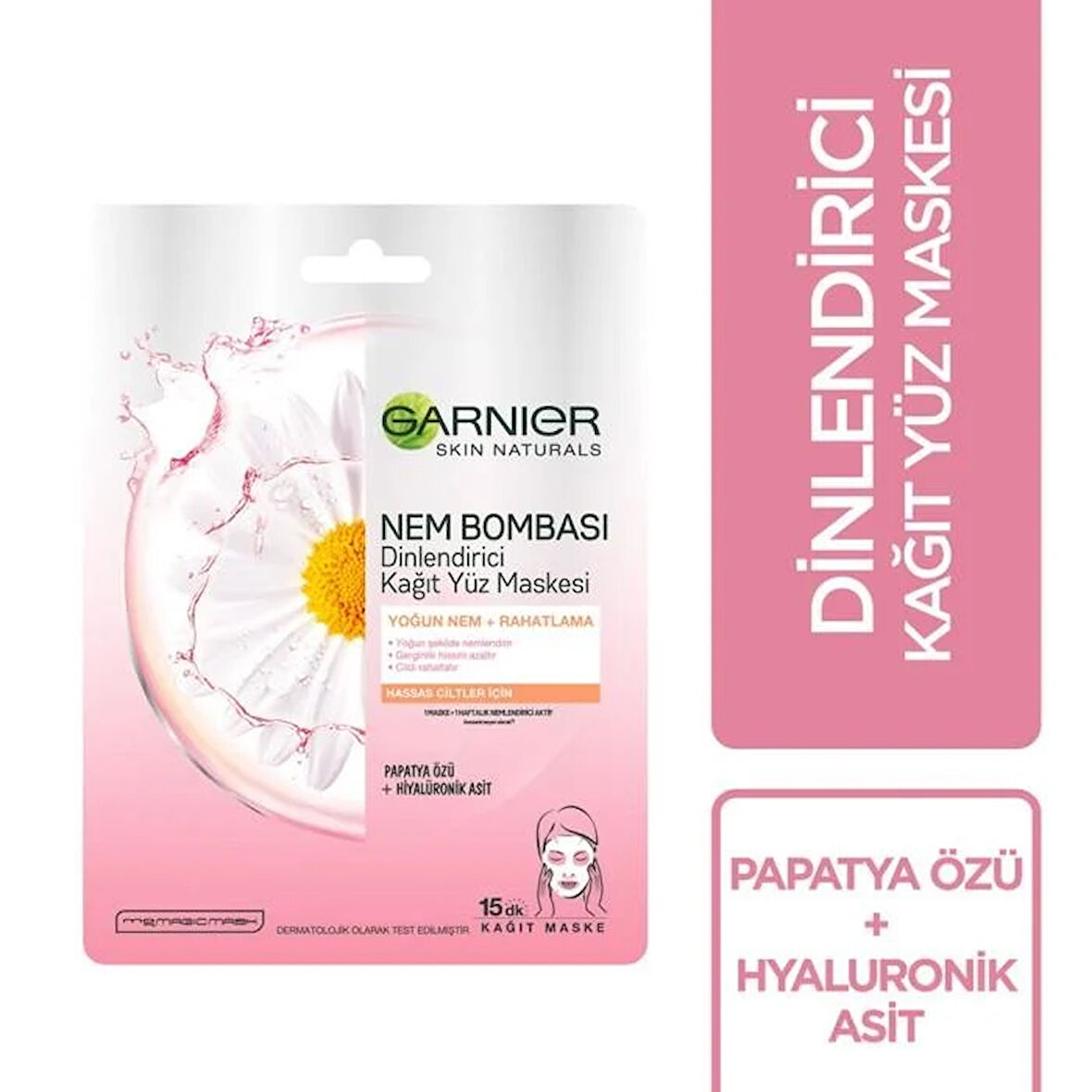 Garnier Nem Bombası Dinlendirici Kağıt Maske 28GR