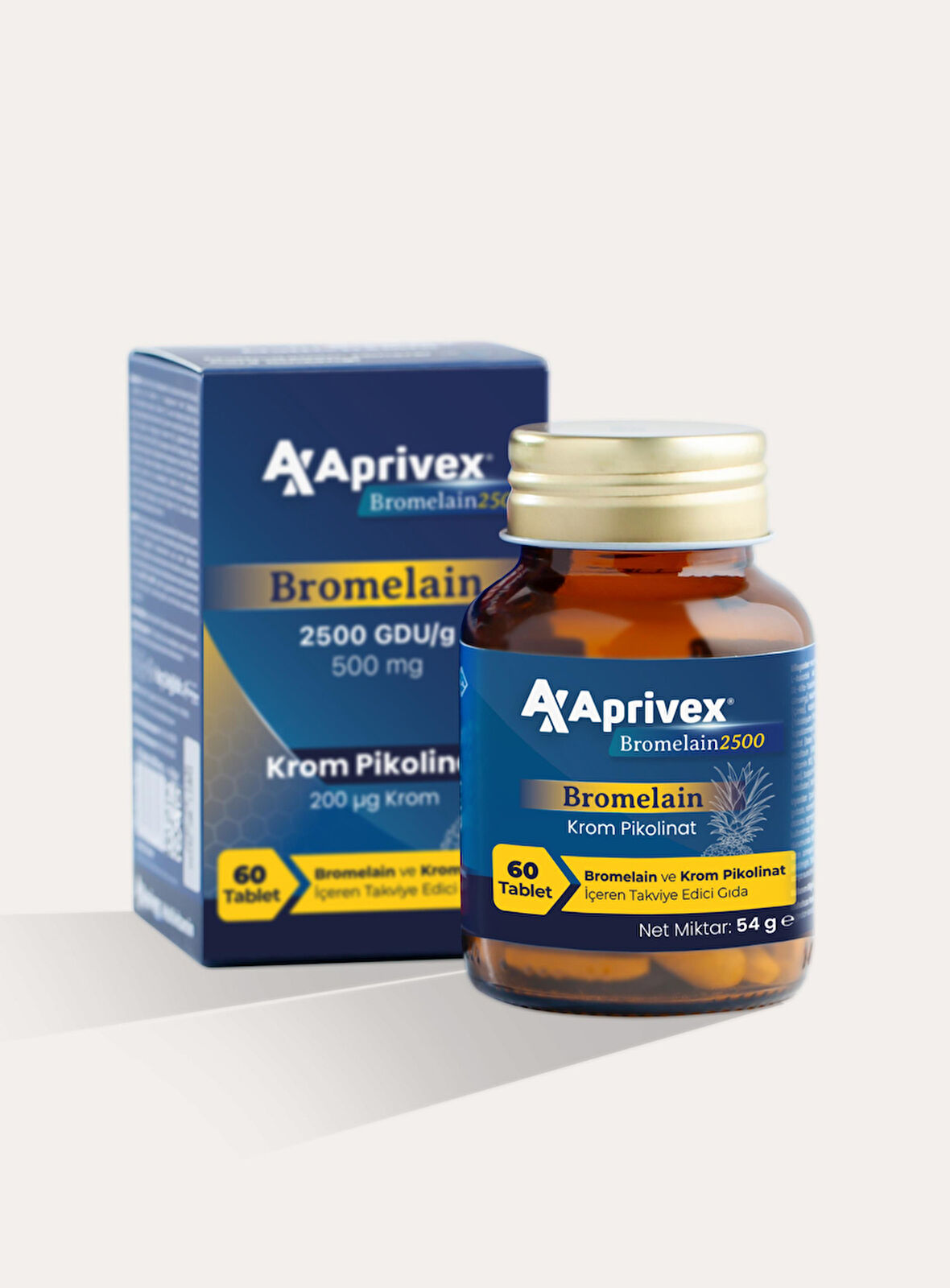 Aprivex Bromelain 2500 GDU/g Krom Pikolinat