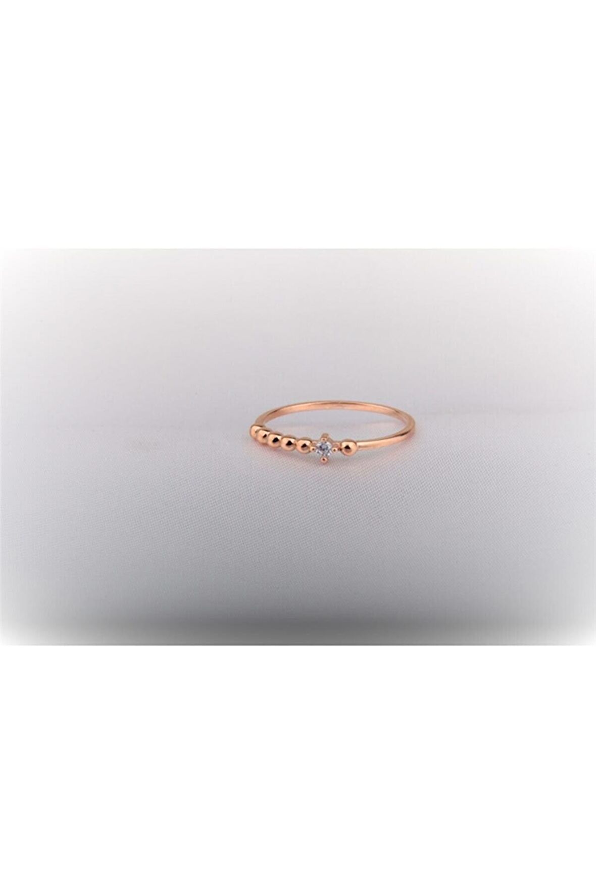 Spor Güverse Tek Taş 14 Ayar Altın Yüzük-Minimal 14 Ayar Altın Hediye Yüzük