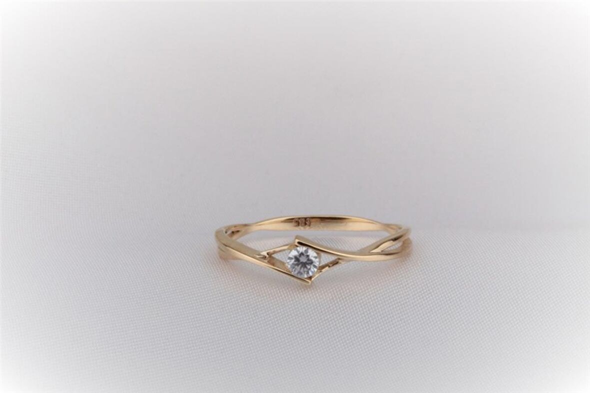 Kadın Sonsuzluk Tek Taş 14 Ayar Altın Yüzük-Hediye Altın Yüzük