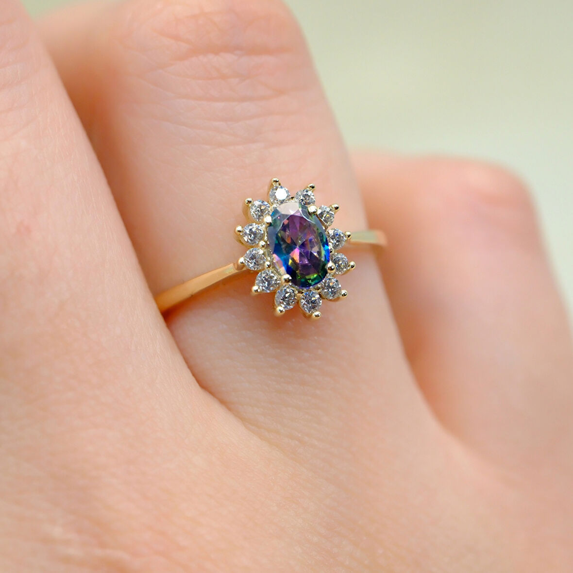 1,05CT Aleksandrit 0.30CT Pırlanta(Signty)Taşlı Anturajlı Vintage Tasarım Modern 925 Ayar Gümüş Yüzük