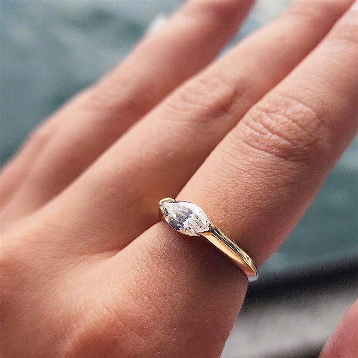 Gümüş Yüzük - Sadakat Yemini Swarovski Taşlı Evlilik Teklifi Yüzüğü - 925 Ayar Gümüş Hediyelik Yüzük