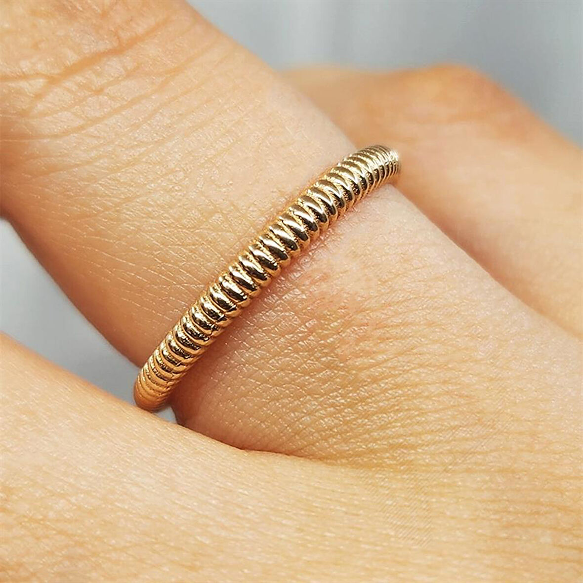 Gümüş Yüzük - Yay Taşsız Minimal Tasarım 925 Ayar Gümüş Evlilik Alyansı