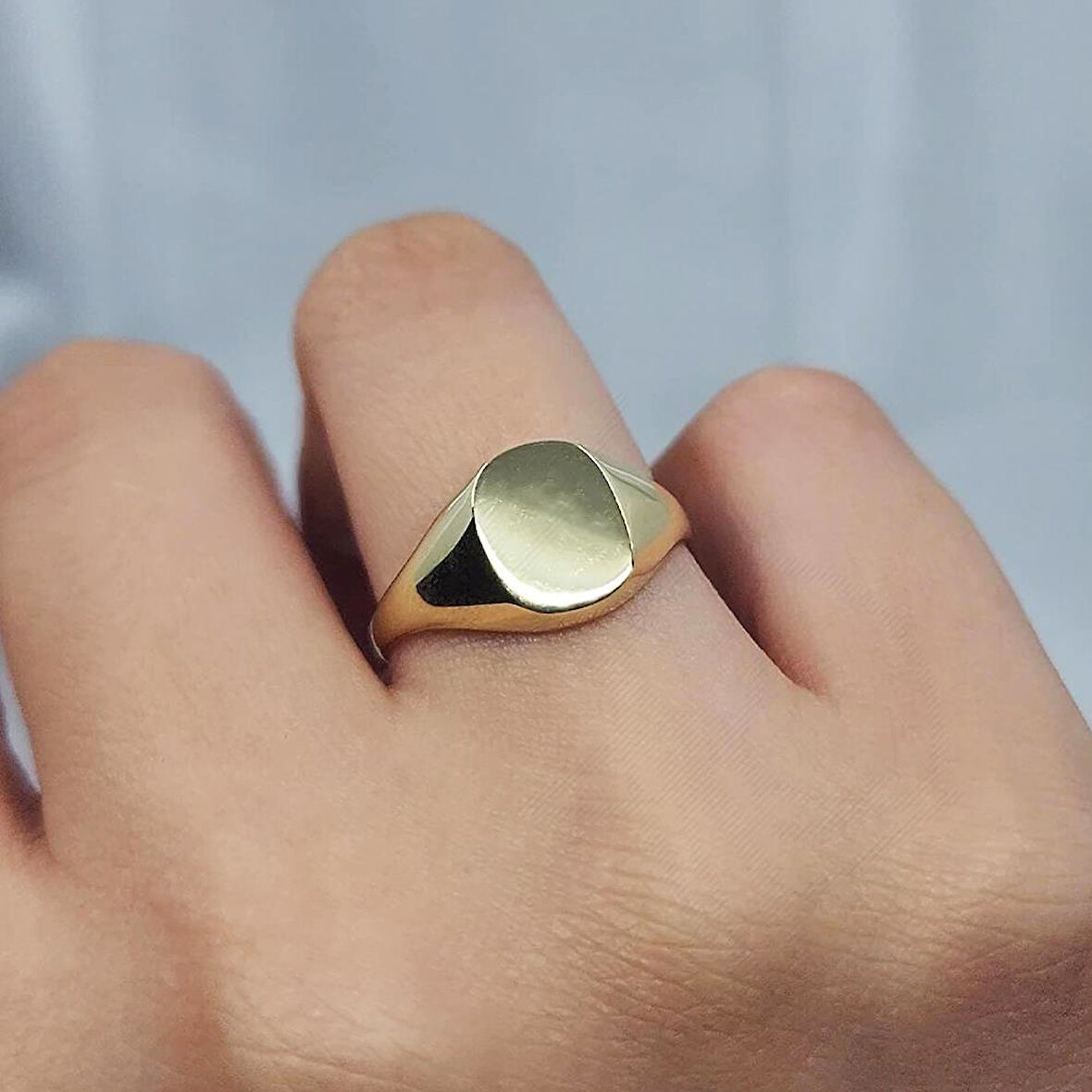 Gümüş Yüzük - Octagon Şövalye Tarz Tasarım 925 Ayar Gümüş Yüzük