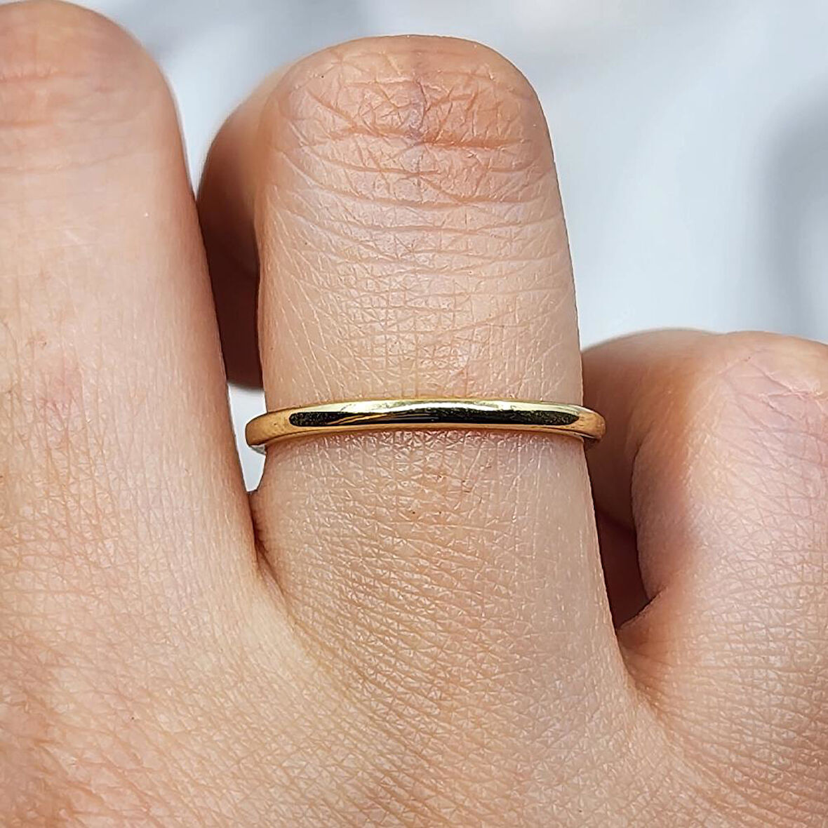 925 Ayar Klasik İçi Dolu 1.5 Mm Sarı Gümüş Alyans