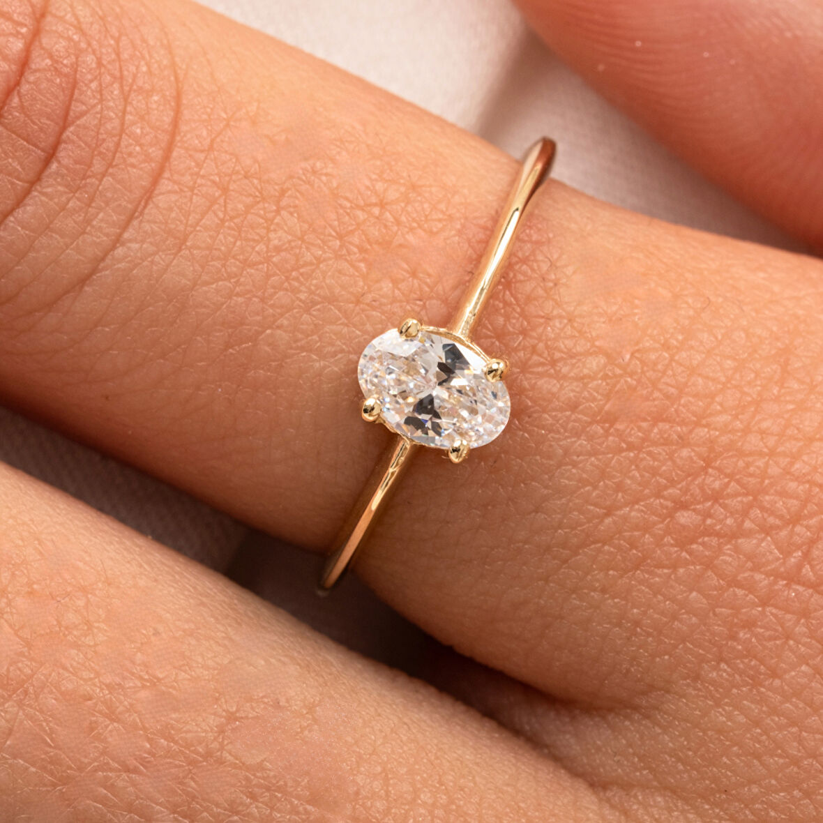 Gümüş Yüzük - 0.90 Karat Swarovski Tektaş Evlilik Teklifi 925 Ayar Gümüş Tarz Yüzük