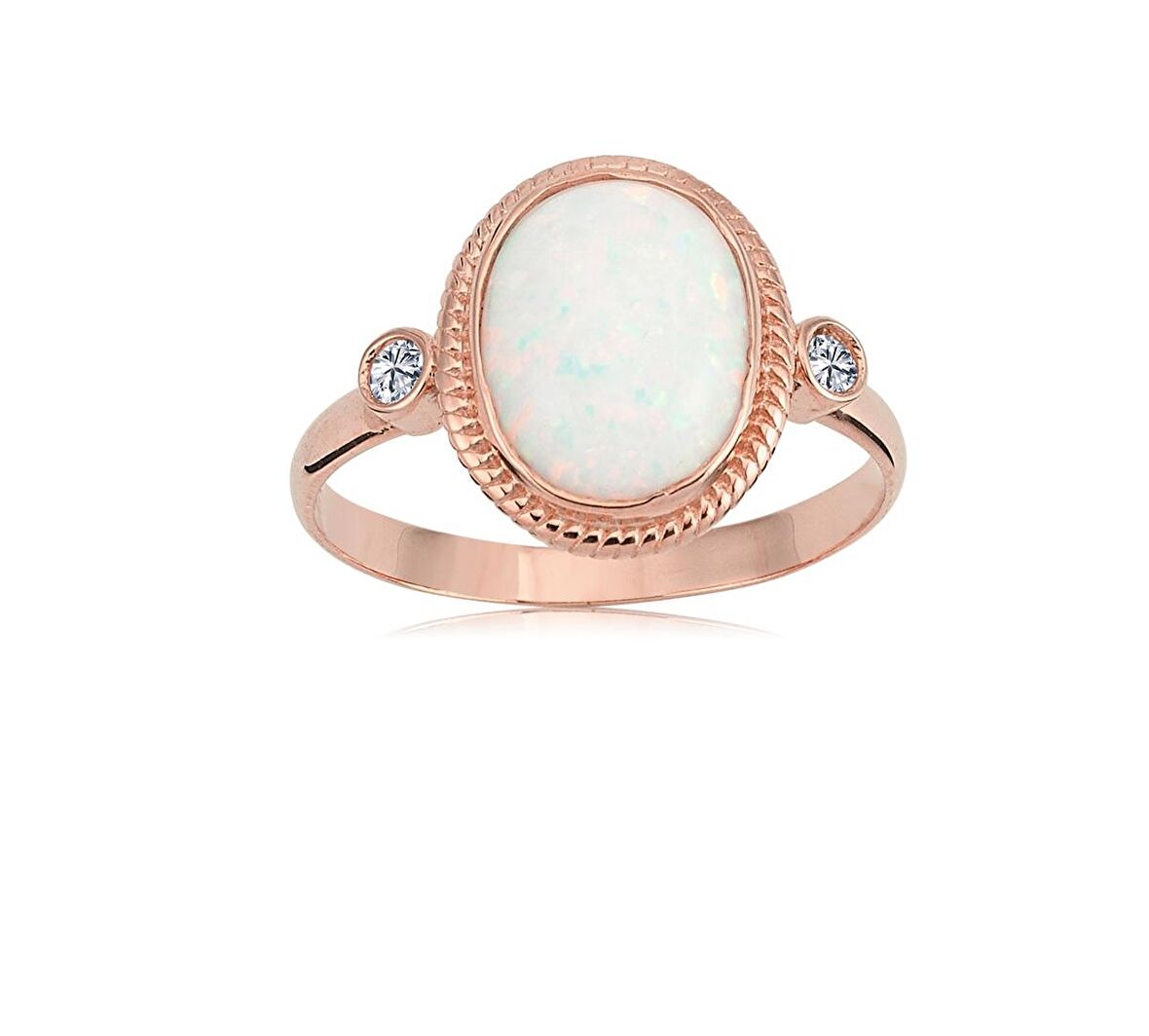Vintage Opal Taşlı 14 Ayar Altın Yüzük-Otantik Opal Taşlı Altın Yüzük-Hediye 14 Ayar Altın Yüzük