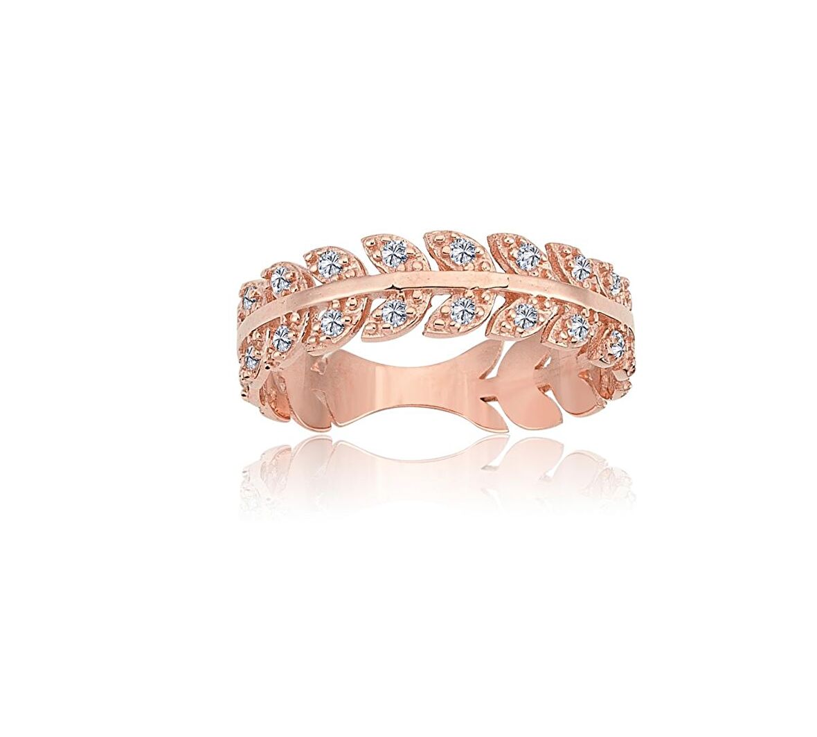 Pırlanta Taşlı (Signity Swarovski) Başak 925 Ayar Gümüş Yüzük-Hediye Başak Modeli Gümüş Yüzük