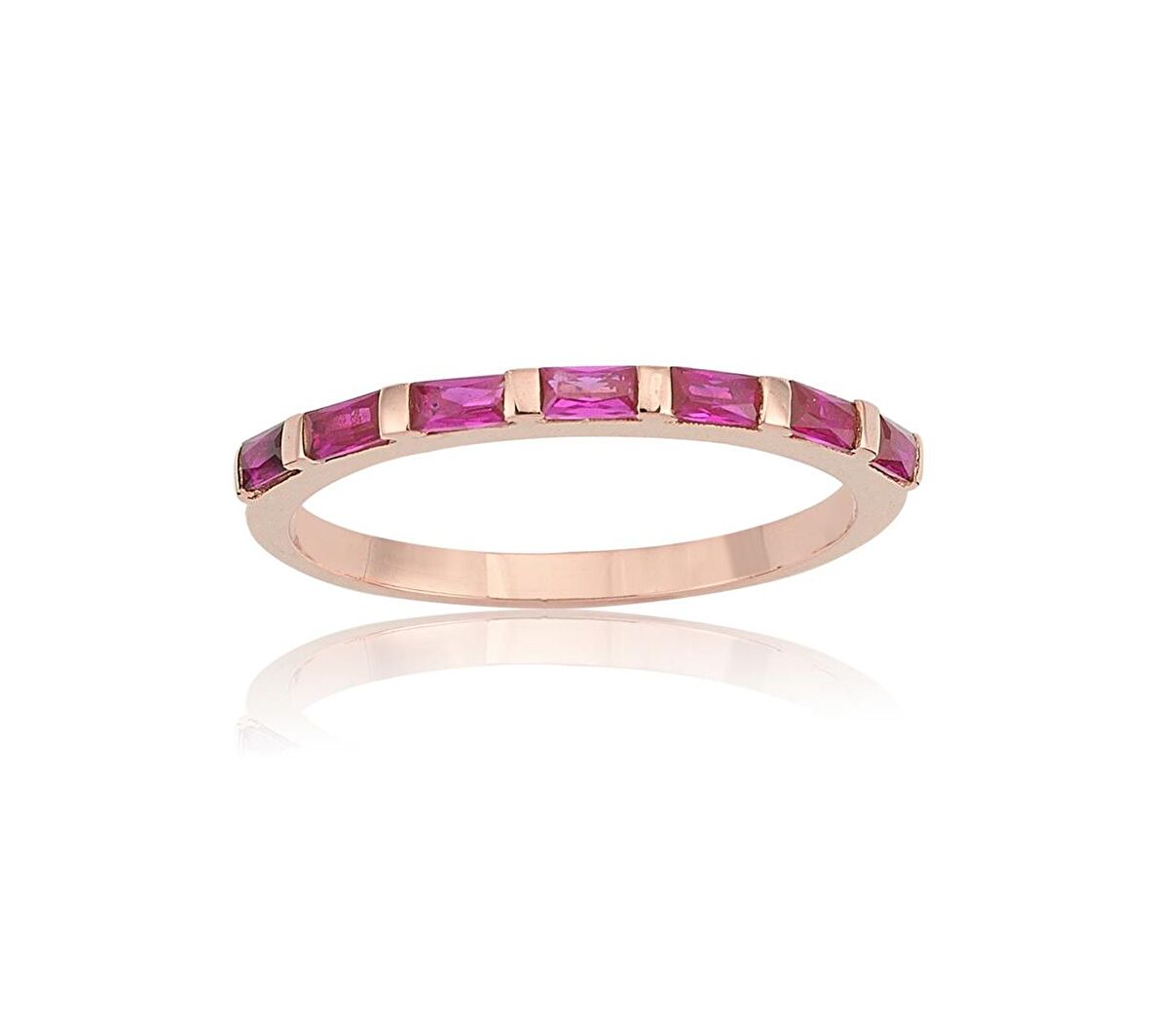 Rugby Taşlı Sıralı Baget Modern 925 Ayar Gümüş Alyans-Modern Eklem Yüzüğü-Hediye Gümüş Yüzük