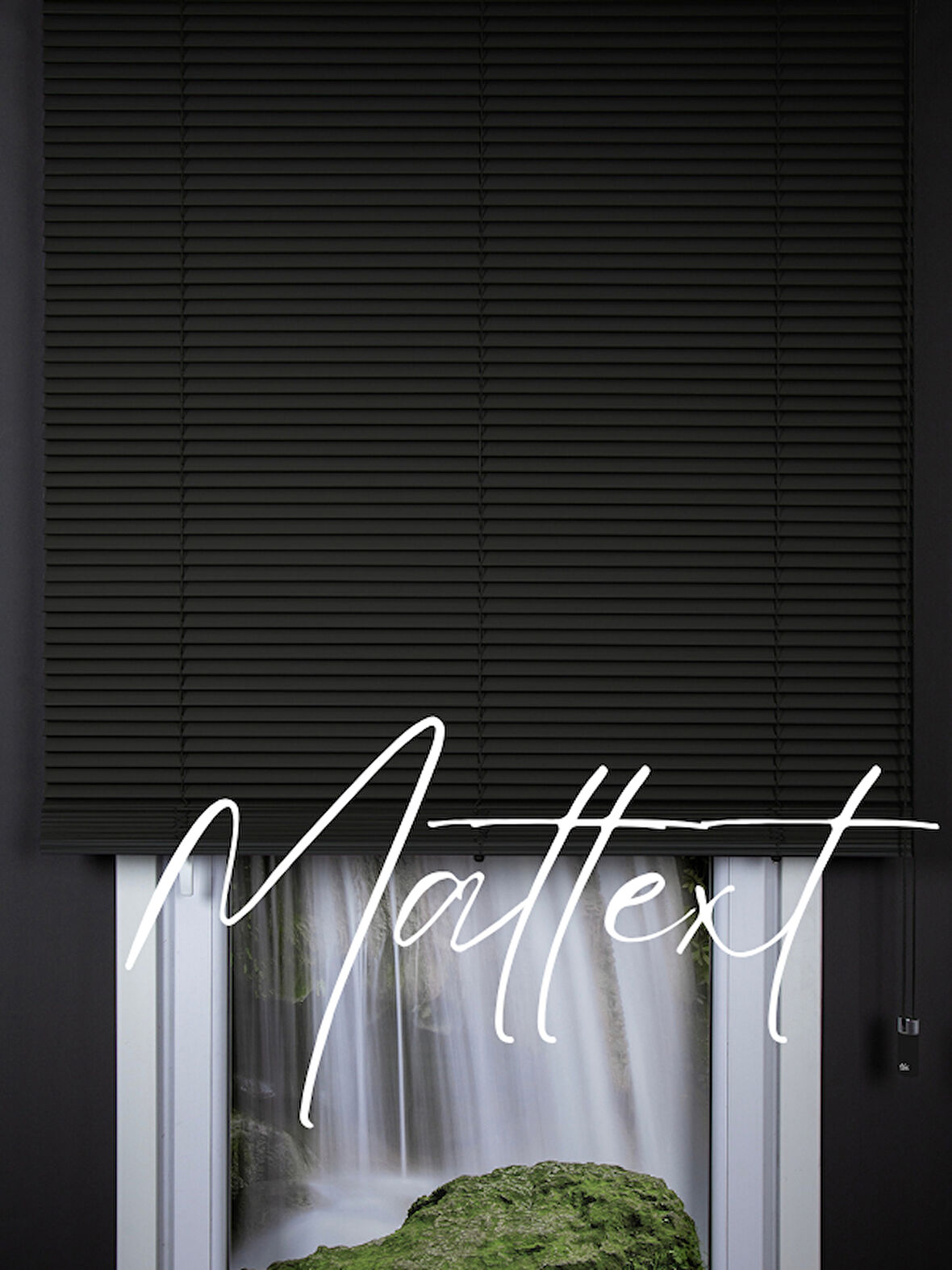 Antrasit 25 MM Redektörlü Ahşap  Jaluzi Perde