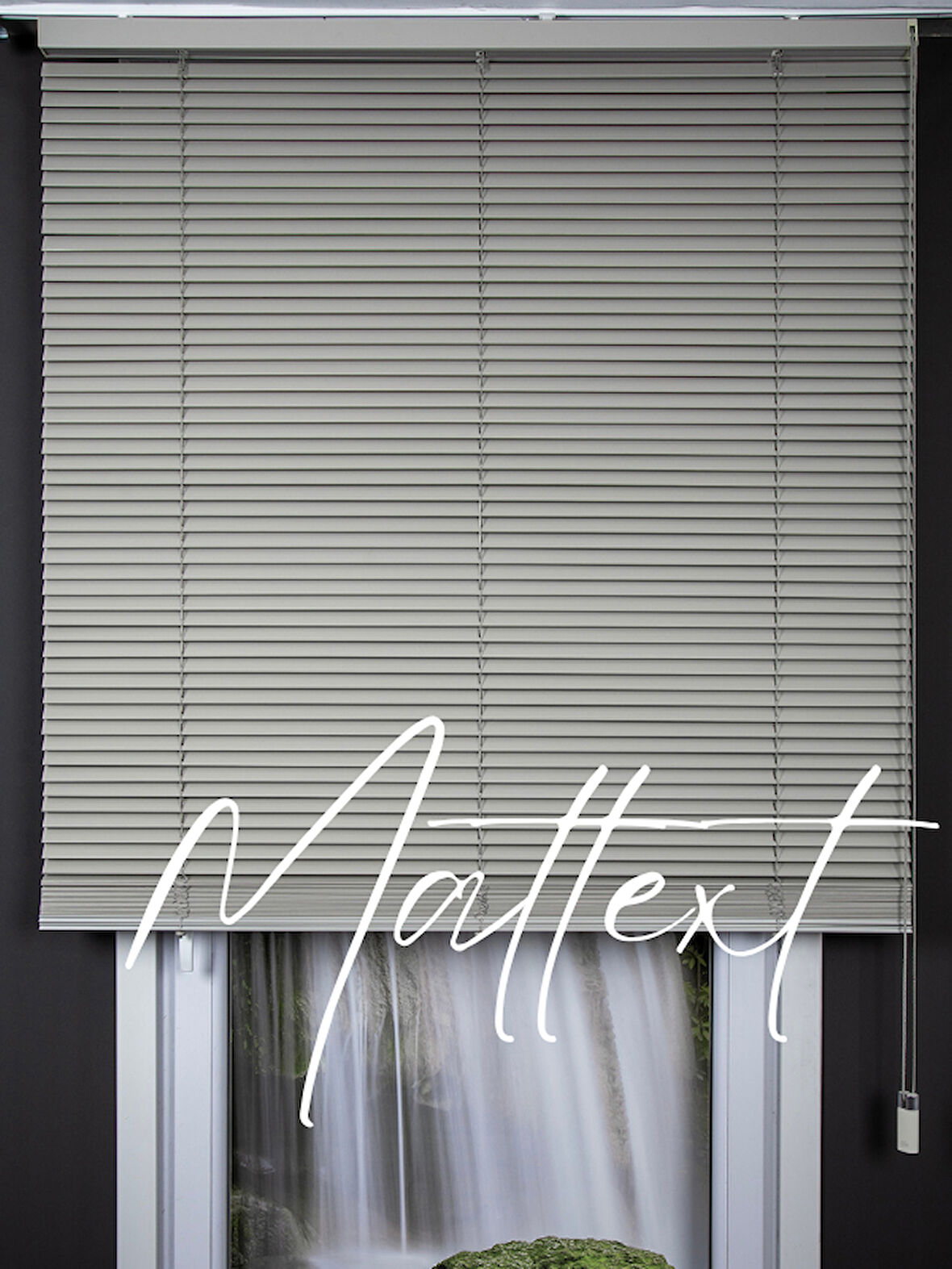 Gri 25 MM Redektörlü Ahşap  Jaluzi Perde