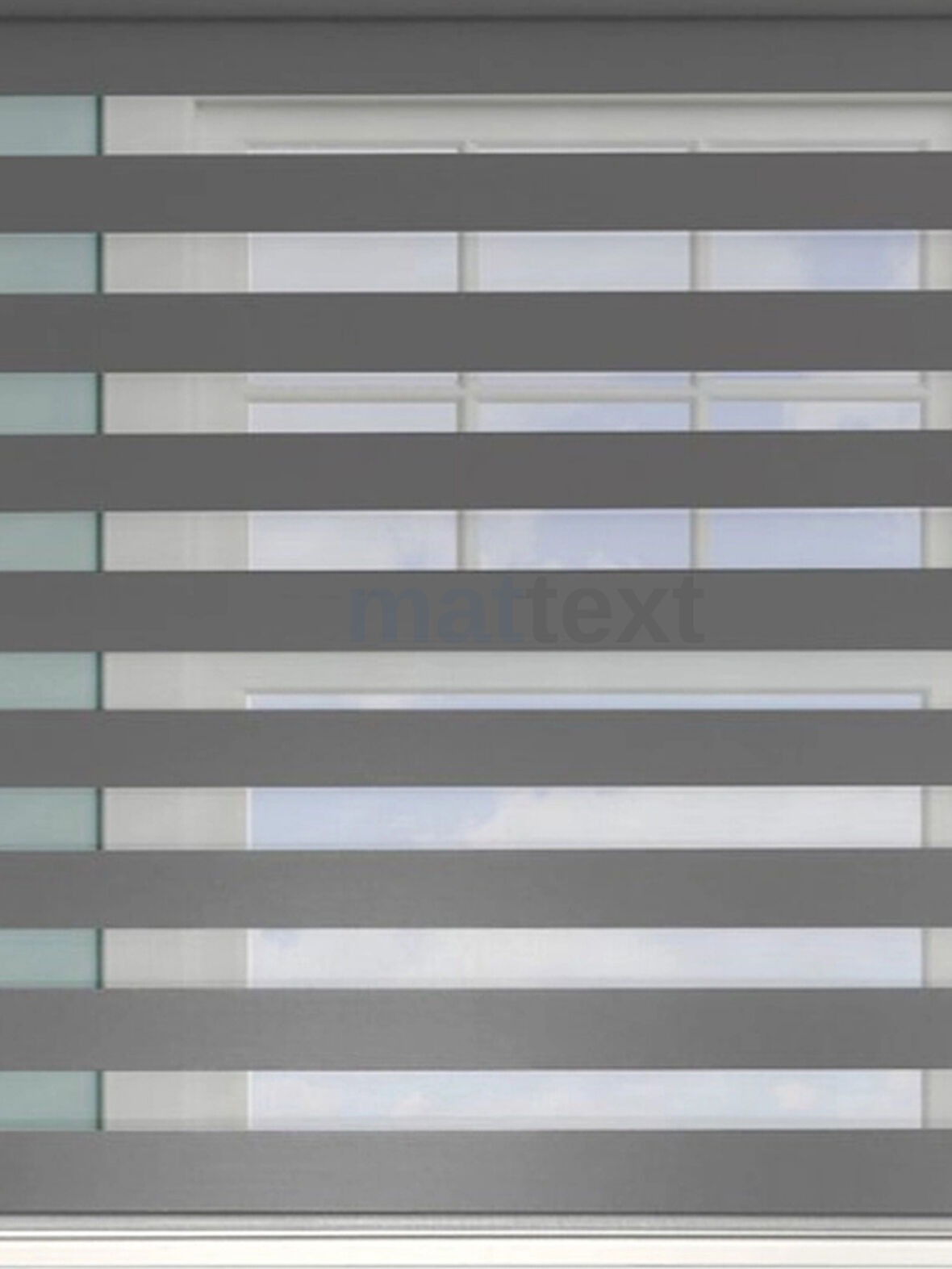 Antrasit micro plise  Zebra Perde  dilimsiz