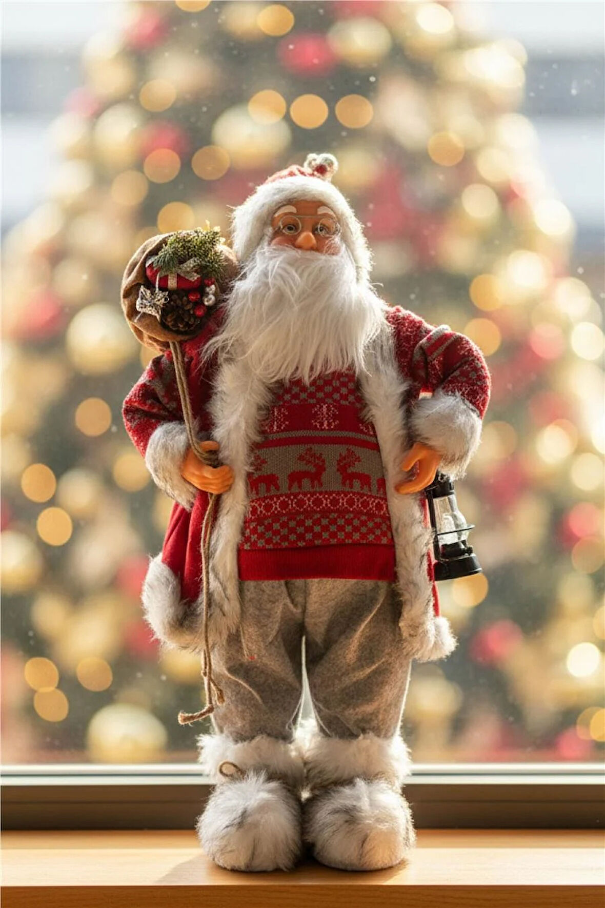 Kırmızı Kazaklı Büyük Noel Baba – 75 cm