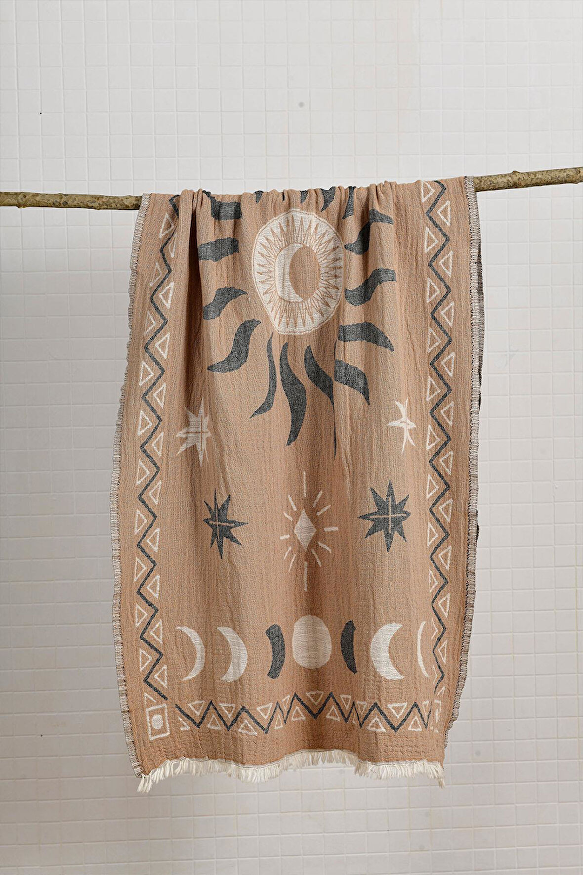  Gri-Kahverengi Sun Peştemal