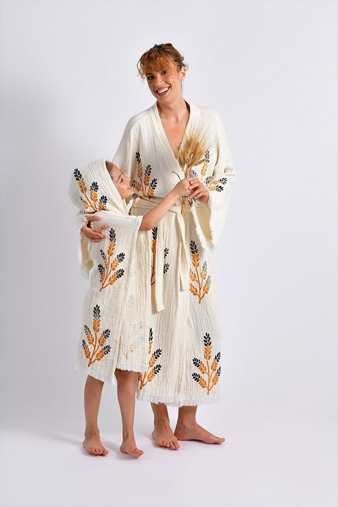 Golden Wheat Anne Çocuk Kimono Panço