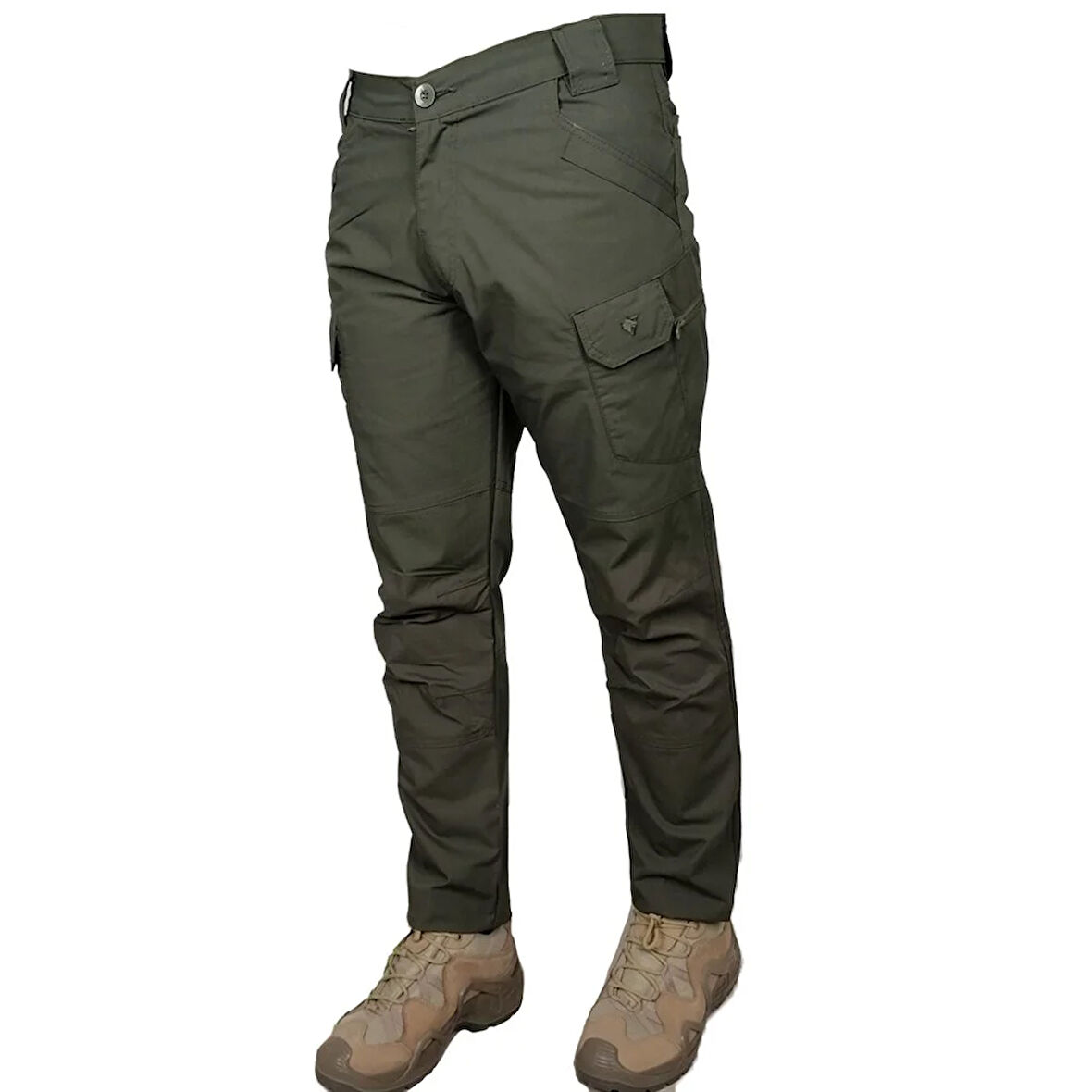 10 Cepli Taktik Pantolon Haki Renk Ripstop Kumaş
