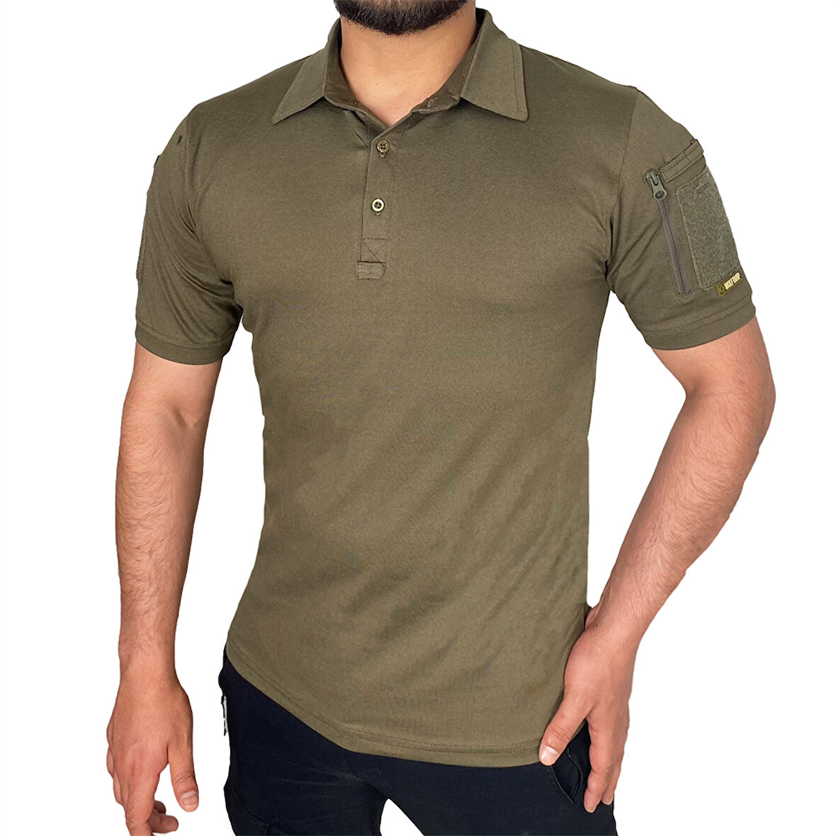 Wolftrap Polo Yaka 2 Cepli Kısa Kollu Taktik T-Shirt Haki