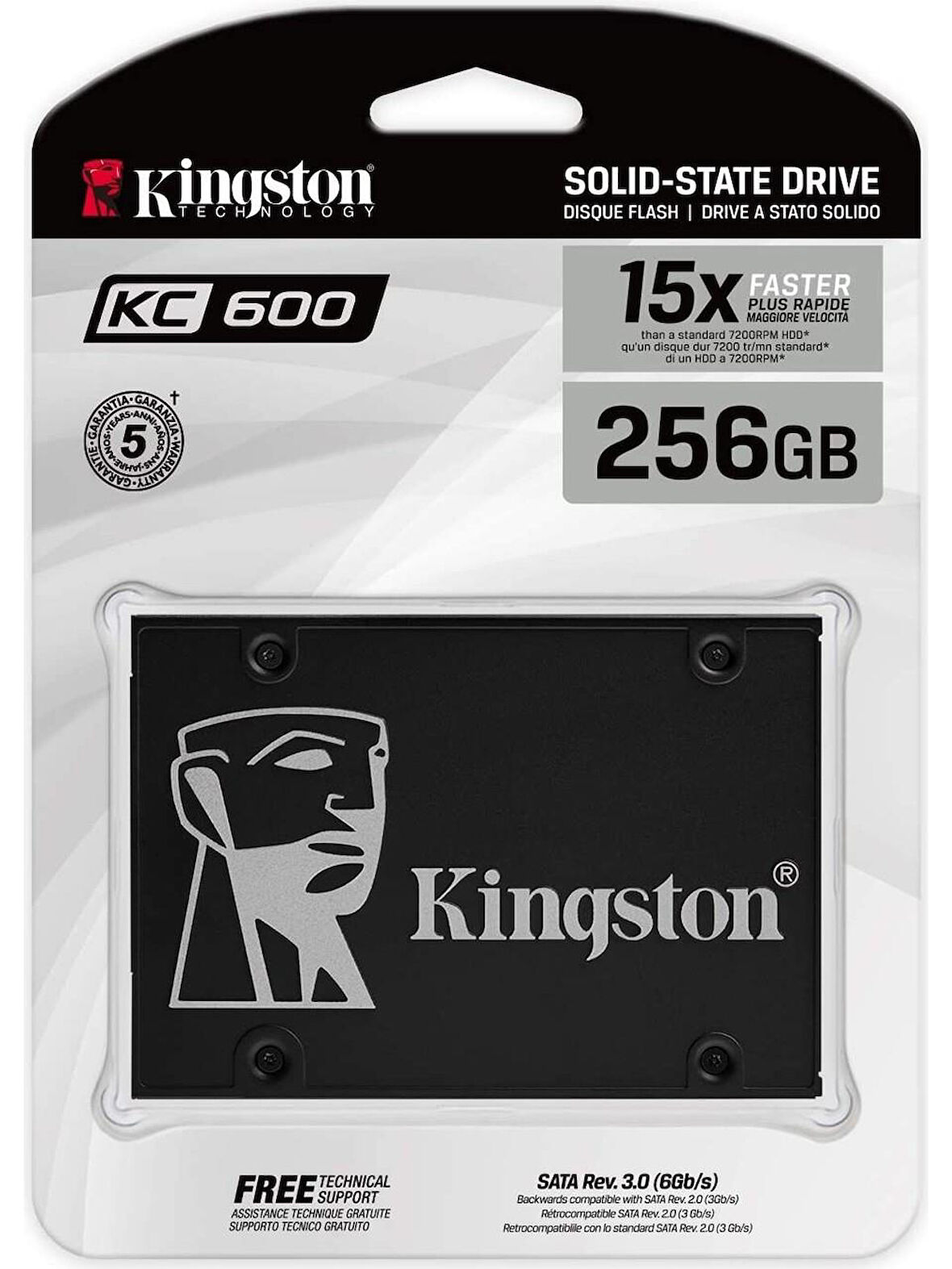 Kingston KC600 256GB 550MB-500MB SATA3 SSD