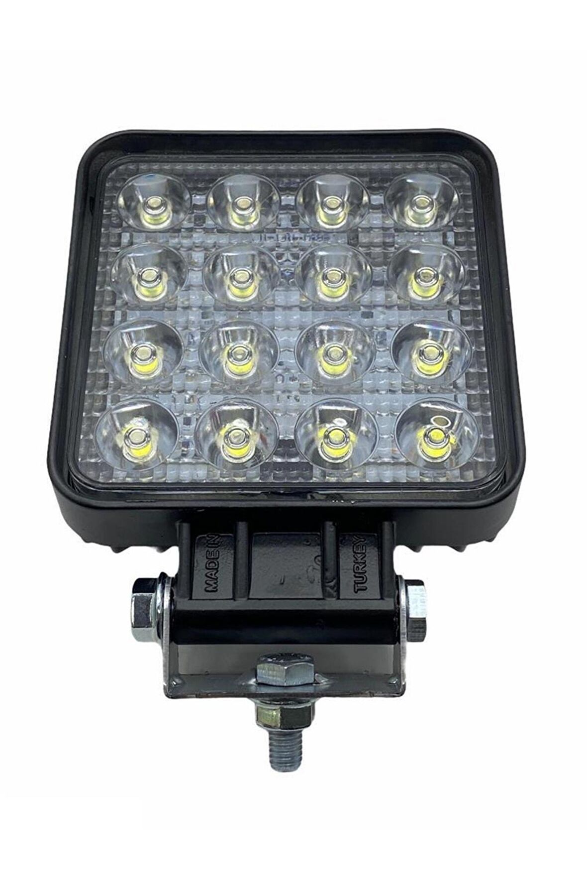 10v-30v Çalışma Lambası Kare 48w (16 X 3W POWER LEDLİ) (106*106 MM)