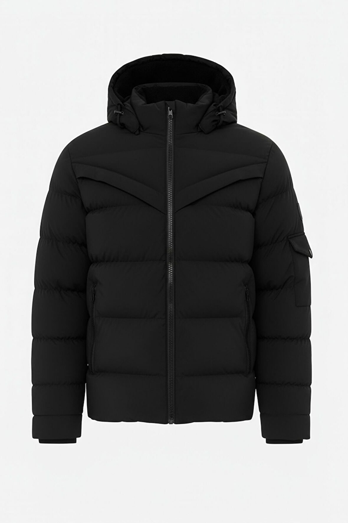 Erkek Siyah Erkek Outdoor Su Geçirmez Kapüşonlu Kışlık Kaban – Rüzgar ve Yağmura Dayanıklı  Mont&Kaban