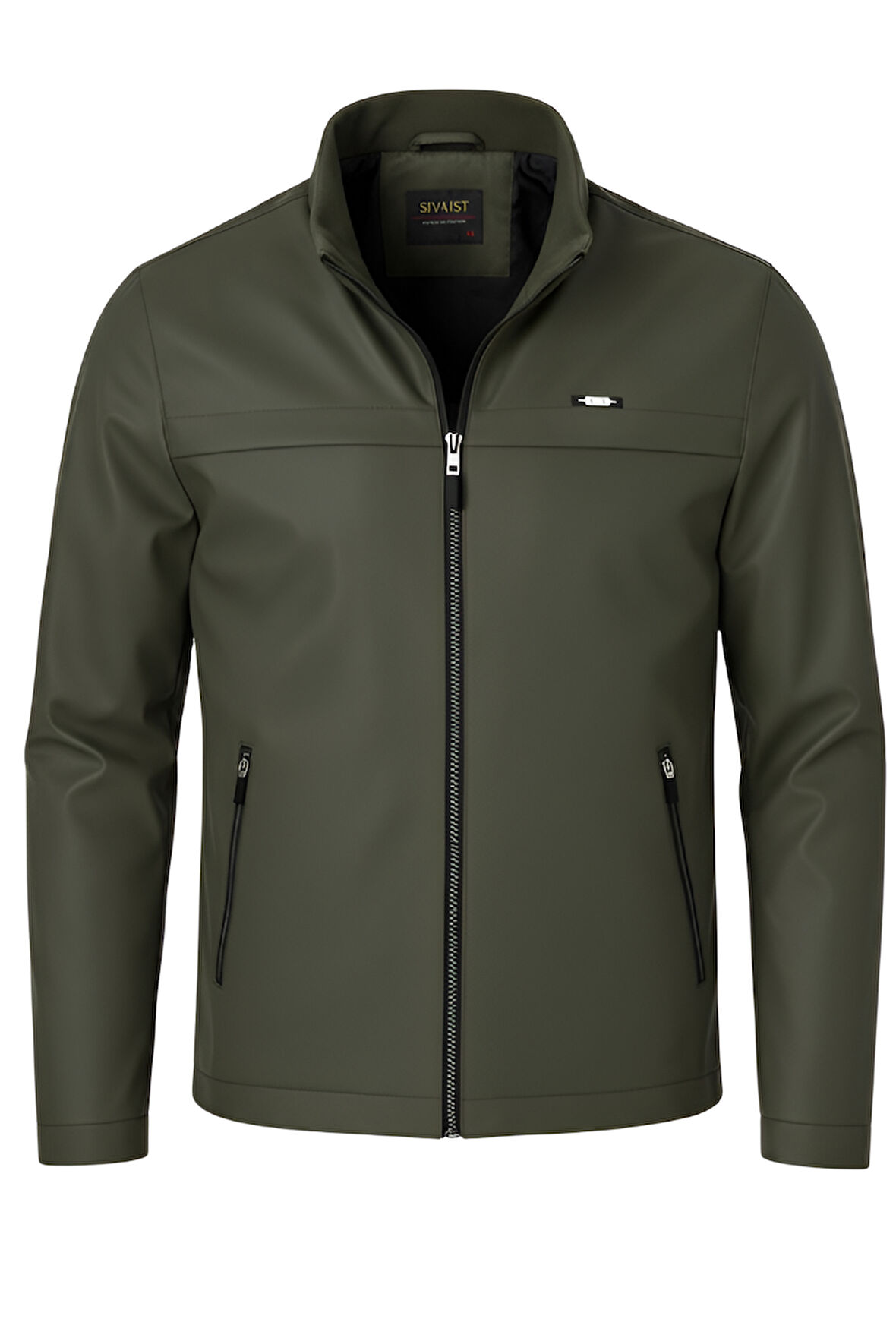 Erkek Yeşil Pamuk Polyester Karışımlı Su İtici İçi Kürklü Kaban – Rüzgar Geçirmez, Hafif ve Dayanıklı