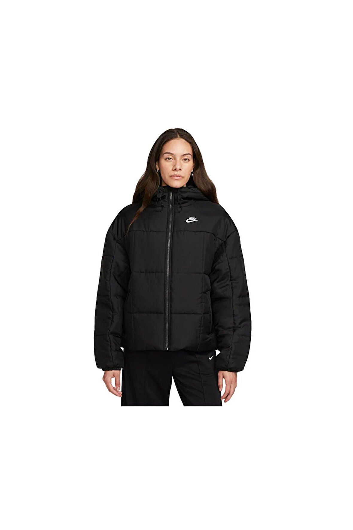 Kadın Günlük Mont W Nsw Esstl Thrmr Clsc Puffer FB7672-010 Siyah