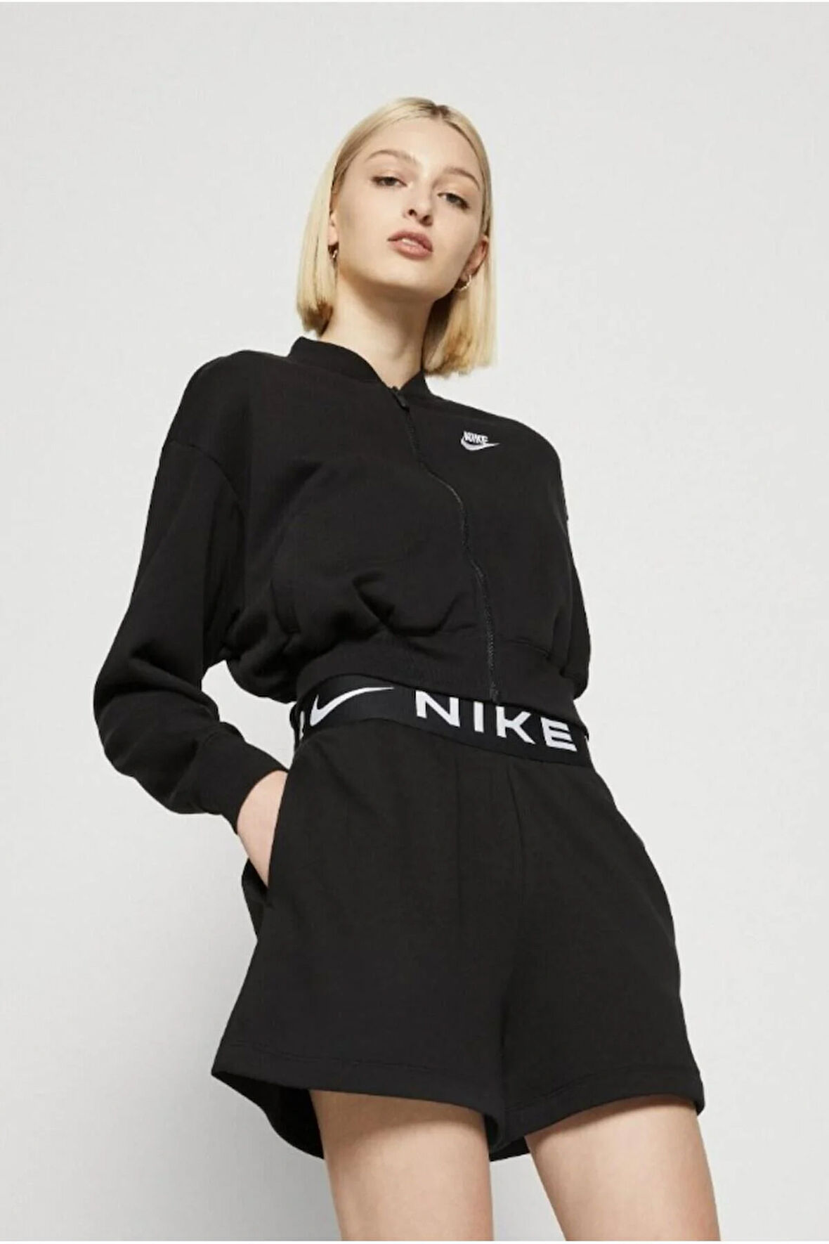 Sportswear Air Fleece Kadın Siyah Şort