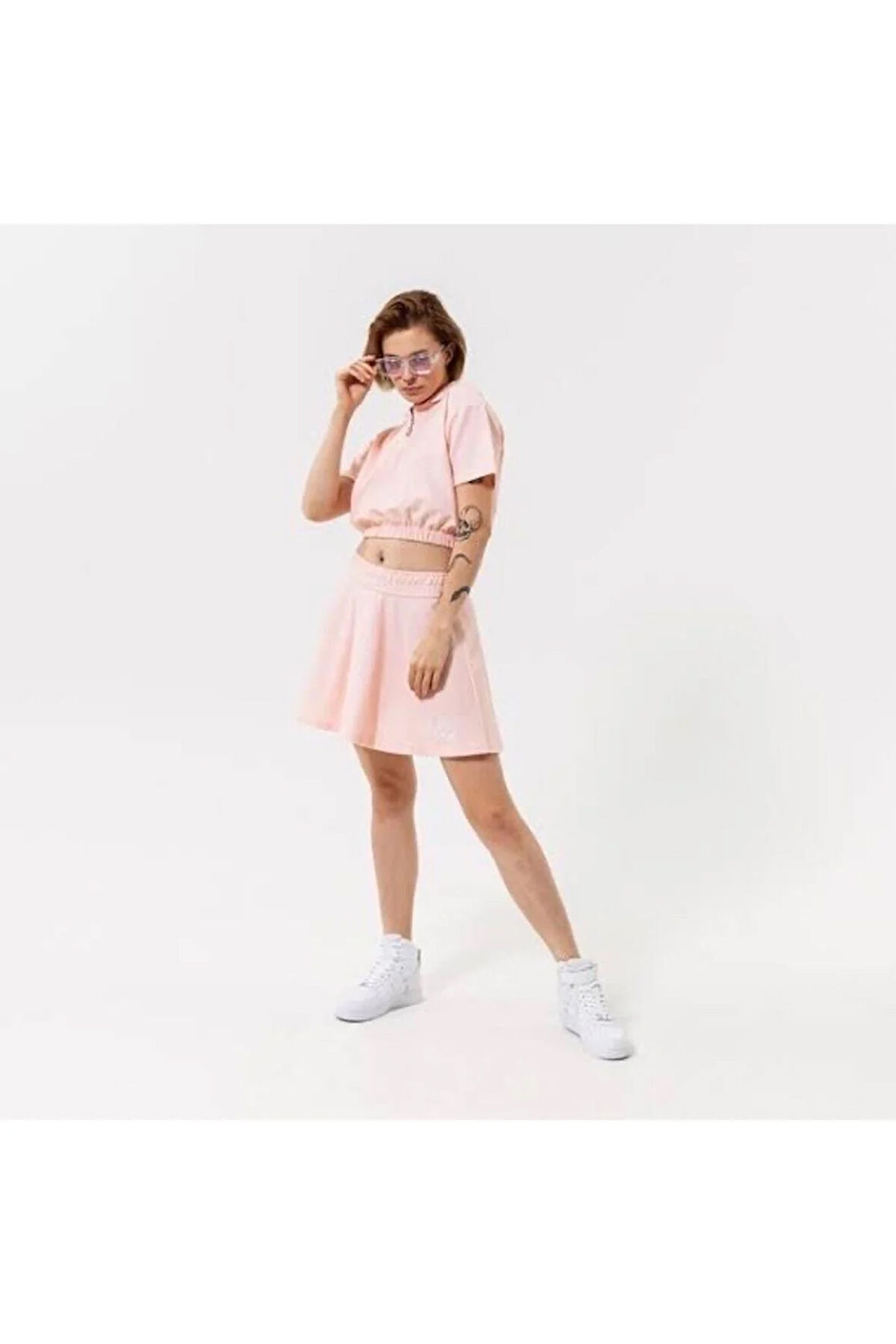 Sportswear Air Pique Polo Cropped Half-Zip Short-Sleeve Kadın Tişört