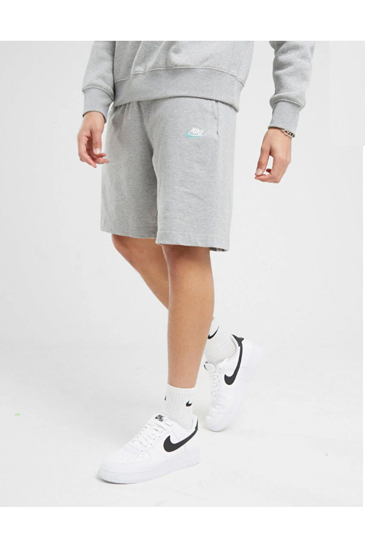 Sportswear Club Jersey Cotton Shorts Unisex Pamuklu Ince Yazlık Şort Melanj