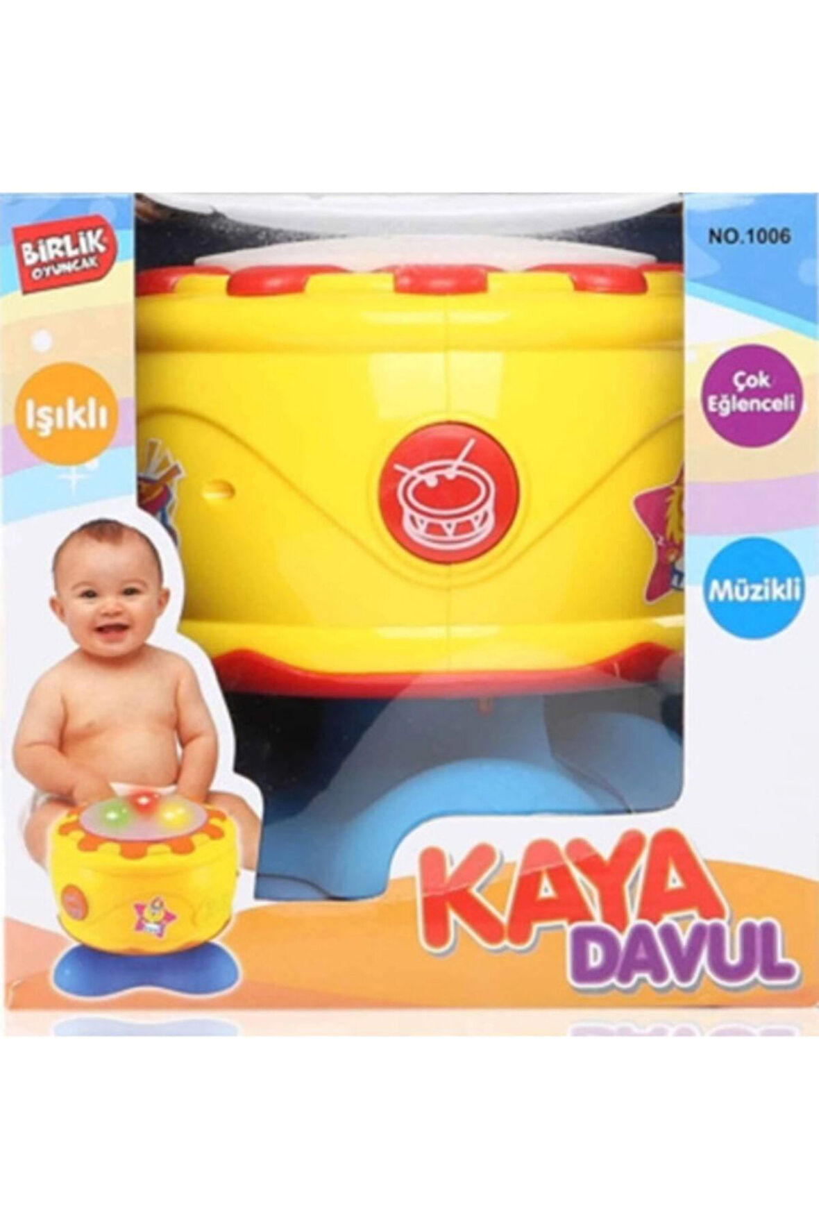 Işıklı Ve Sesli Kaya Davul Sarı
