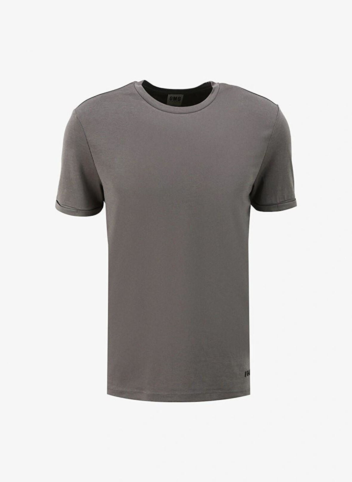 Bisiklet Yaka Kol Ucu Duble Slim Fit Erkek T-shirt