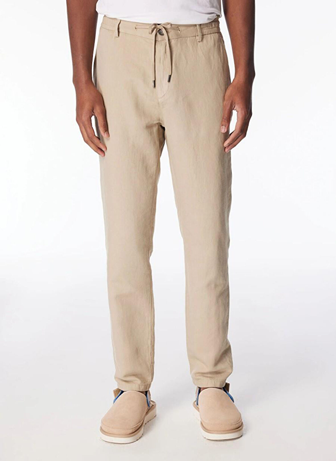 Beli Lastikli Arka Fleto Cepli Regular Erkek Pantolon