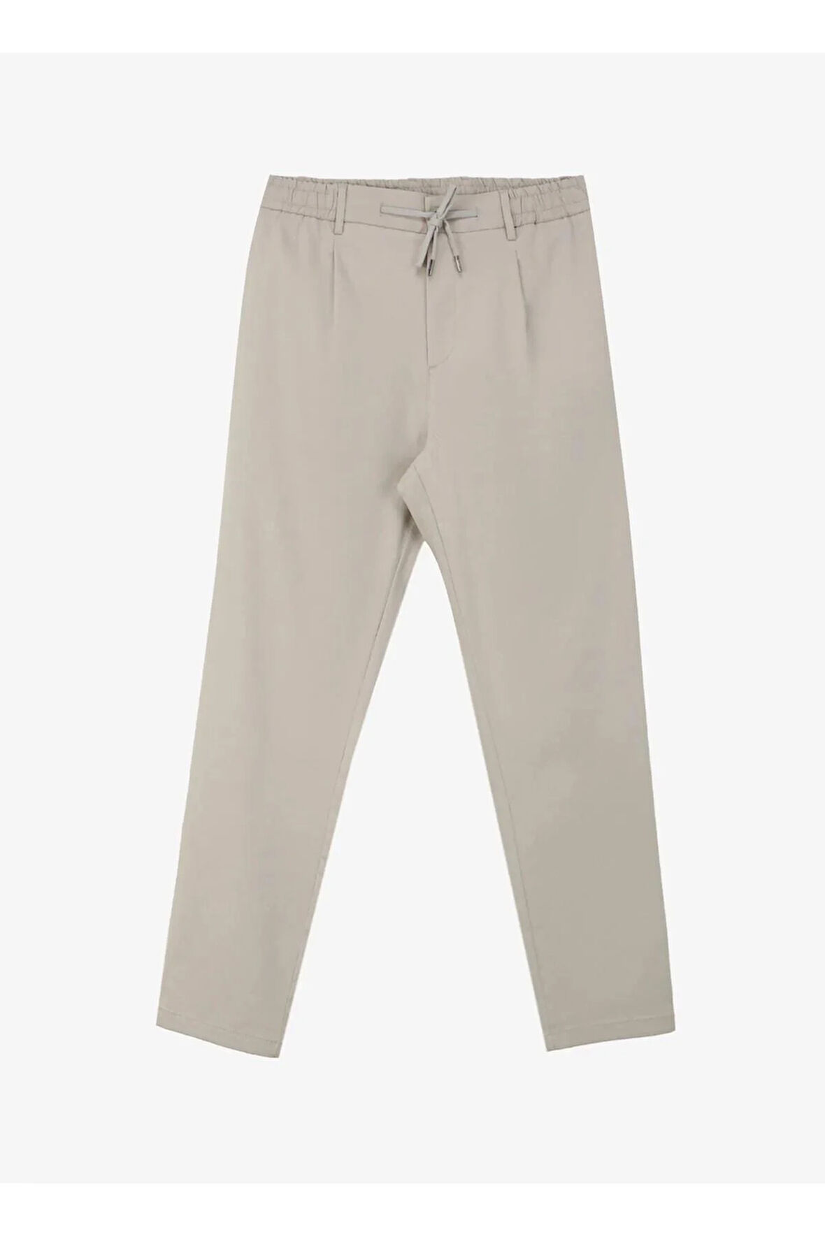 Beli Lastikli Arkası Tek Cep Fermuarlı Slim Fit Erkek Pantolon